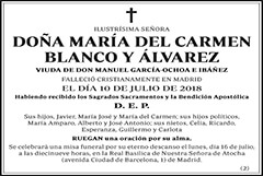 María del Carmen Blanco y Álvarez